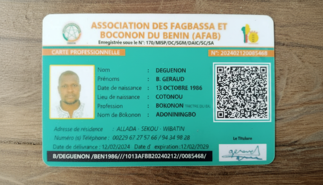 Diplôme d'initiation Vodoun